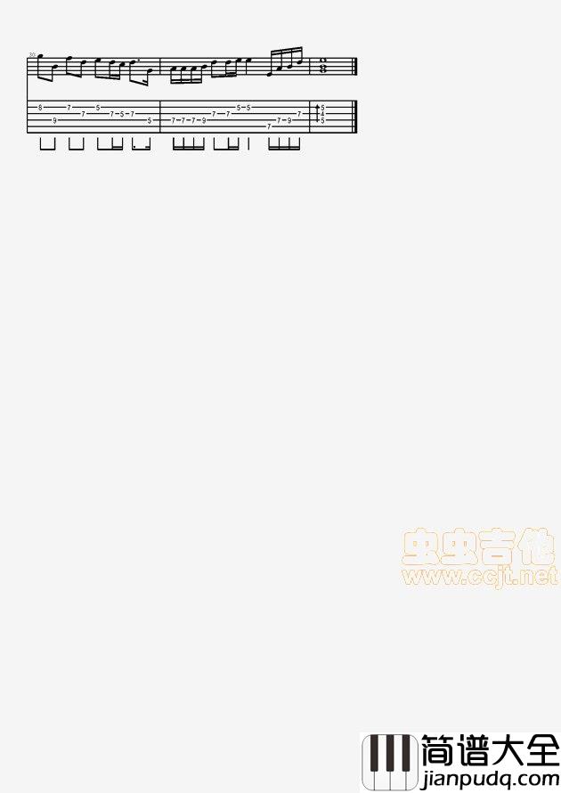 逍遥_新笑傲江湖片头曲|吉他谱|图片谱|高清|笑傲江湖