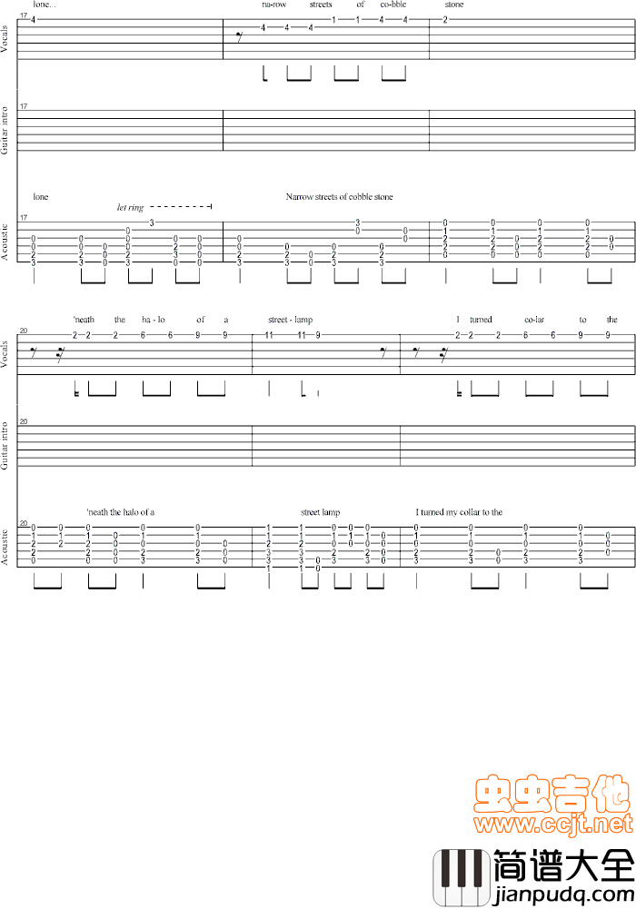 寂静之声|The_Sounds_Of_Silence|吉他谱|图片谱|高清|保罗|西蒙(Simon_&_Garfunkel)