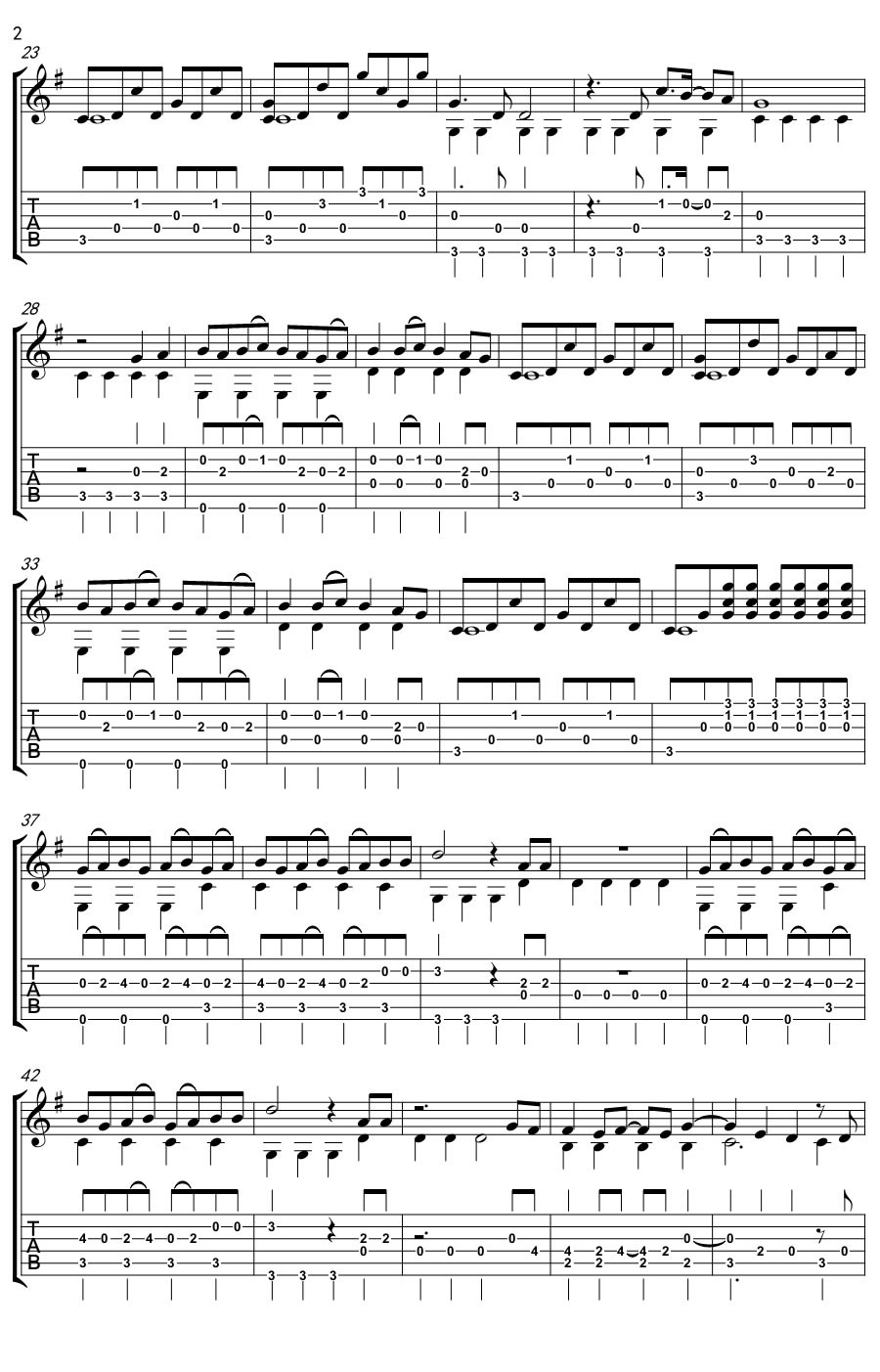 前前世世_电影_你的名字_的主题曲_图片谱_吉他谱_小盒纸酱&斗斗_吉他图片谱_高清