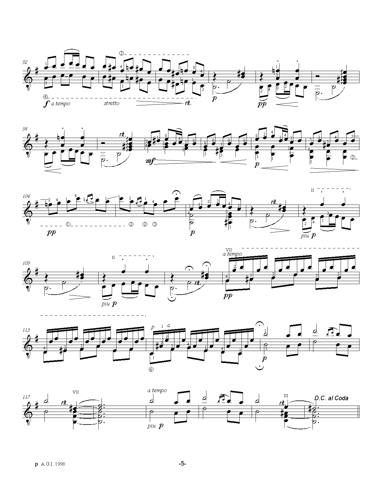 阿斯图里亚斯的传奇|吉他谱|图片谱|高清|经典名曲