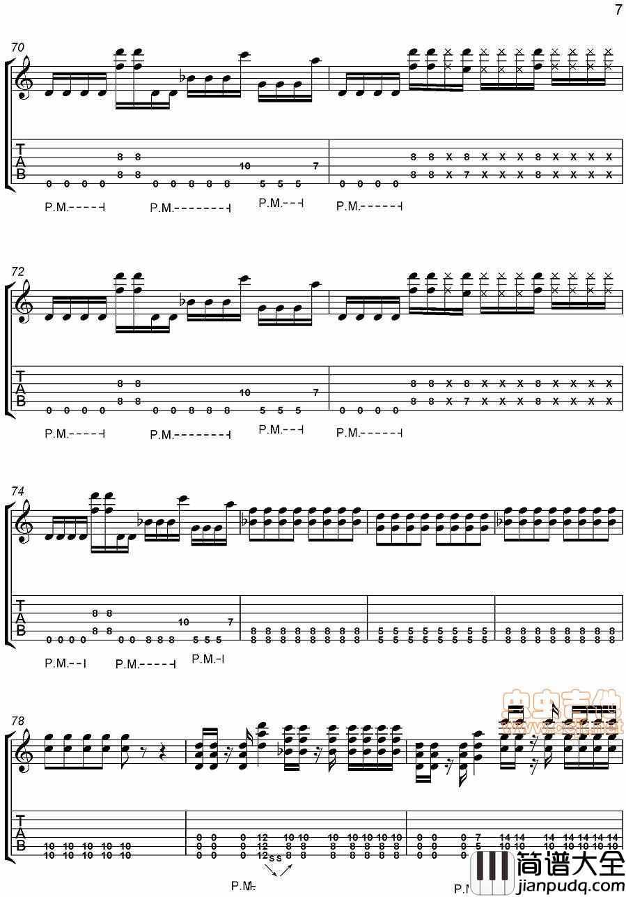 说传记谱|分享|Nickelback|believe_it_or_not|节奏吉他谱|吉他谱|图片谱|高清|nickelback