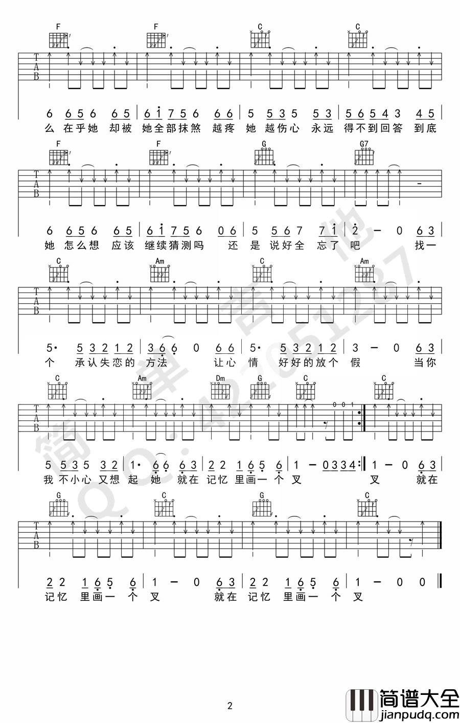 失恋阵线联盟吉他谱_草蜢乐队_火锅英雄_宣传曲