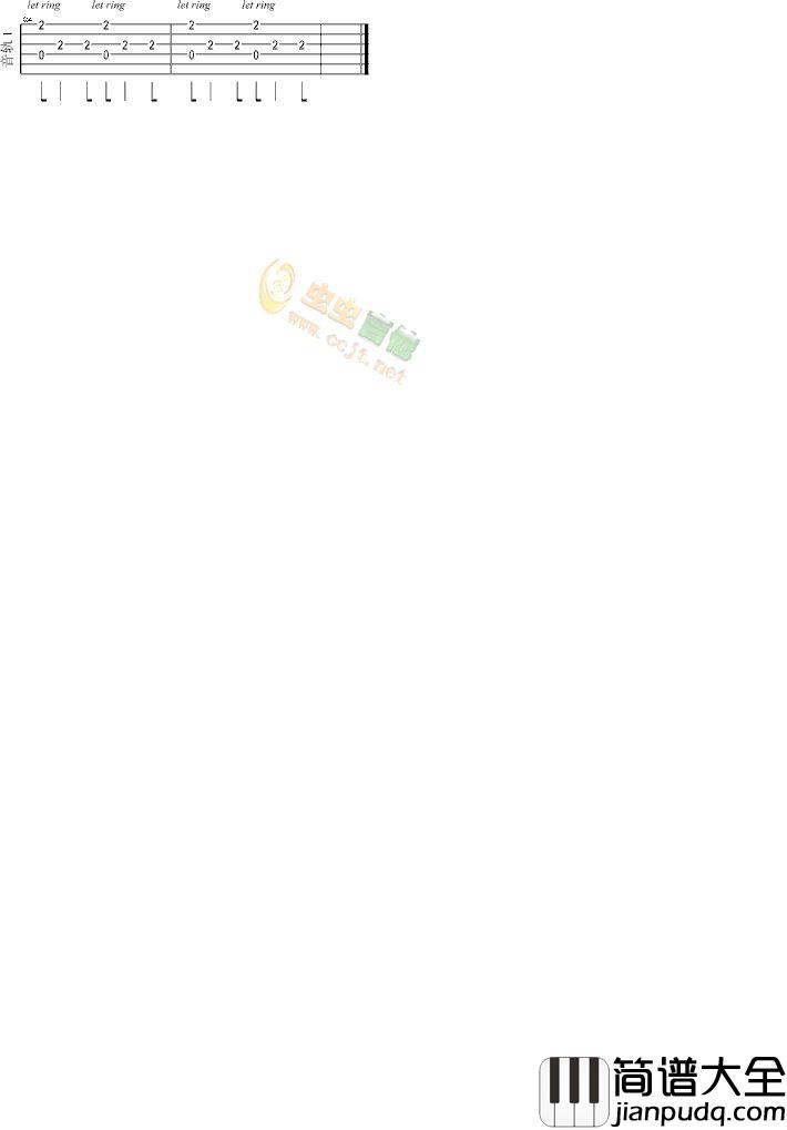 不能说的秘密|早操|吉他谱|图片谱|高清|影视