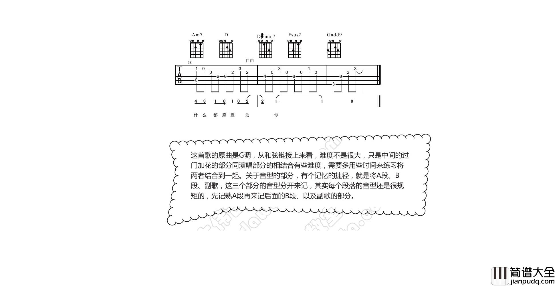 3.jpg 王菲_我愿意_吉他谱(G调)_Guitar_Music_Score