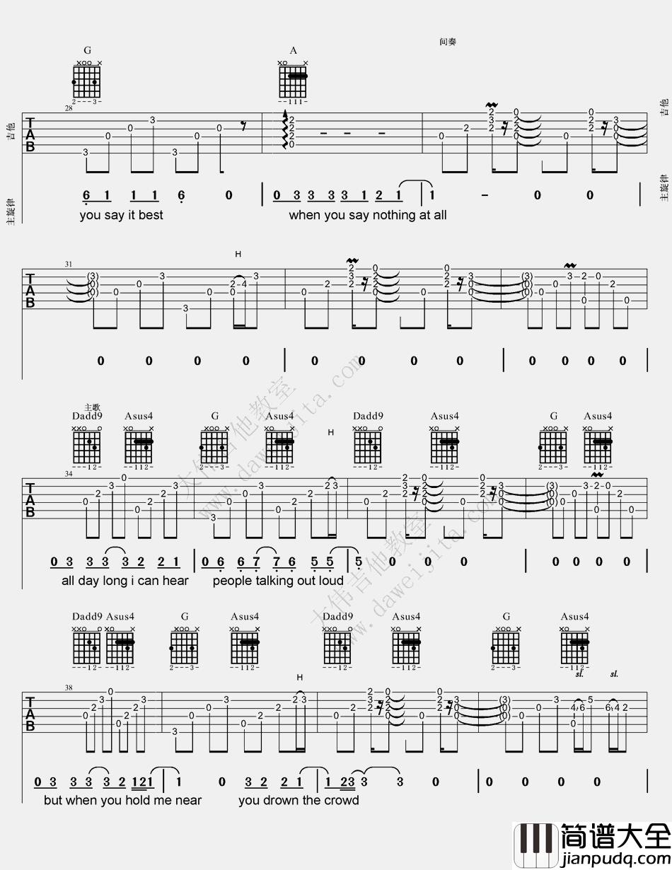 13.jpg Keith,Whitley_When_You_Say_Nothing_At_All_吉他谱(降E调)_Guitar_Music_Score