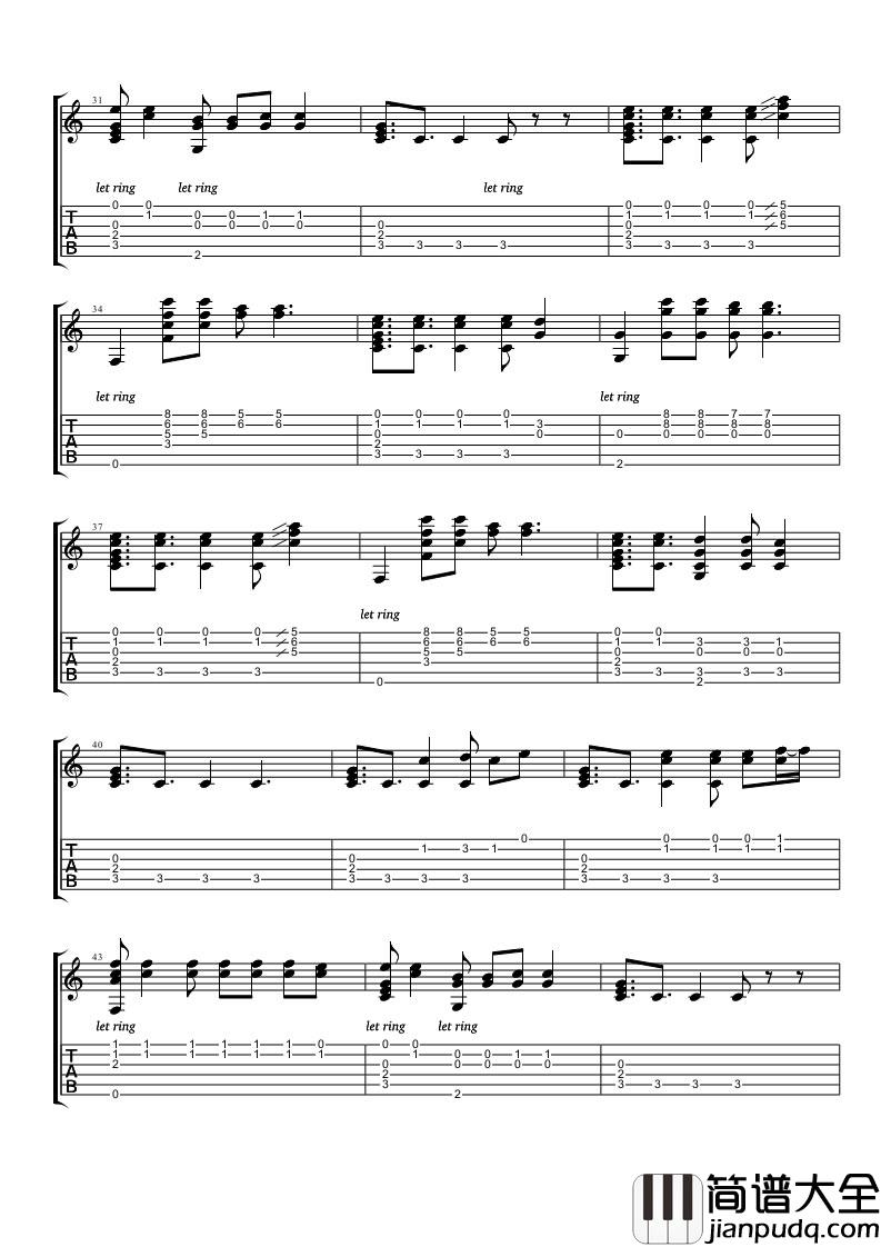 3.jpg Shakira_Try_Everything_吉他谱_Guitar_Music_Score