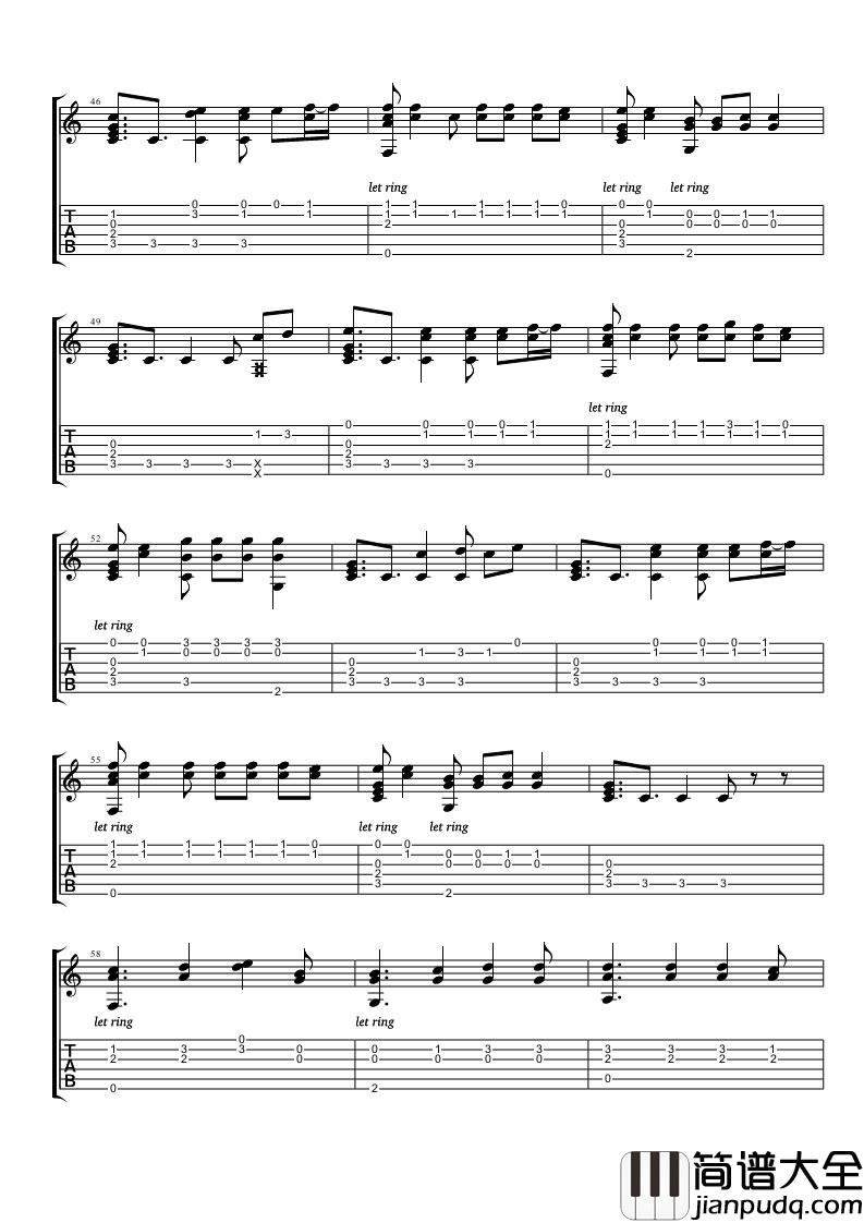 4.jpg Shakira_Try_Everything_吉他谱_Guitar_Music_Score