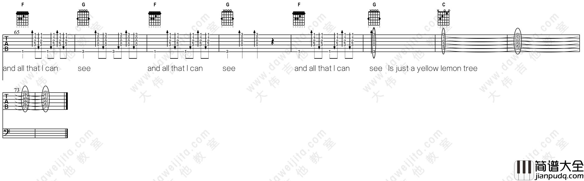 4.jpg Fool,s,Garden_Lemon_Tree_吉他谱(C调)_Guitar_Music_Score