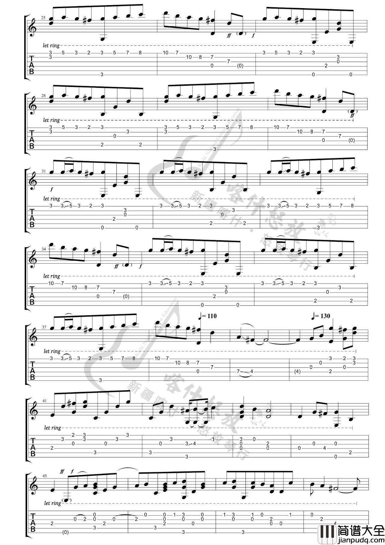 River_Flows_In_You指弹吉他谱_郑成河_吉他独奏六线谱