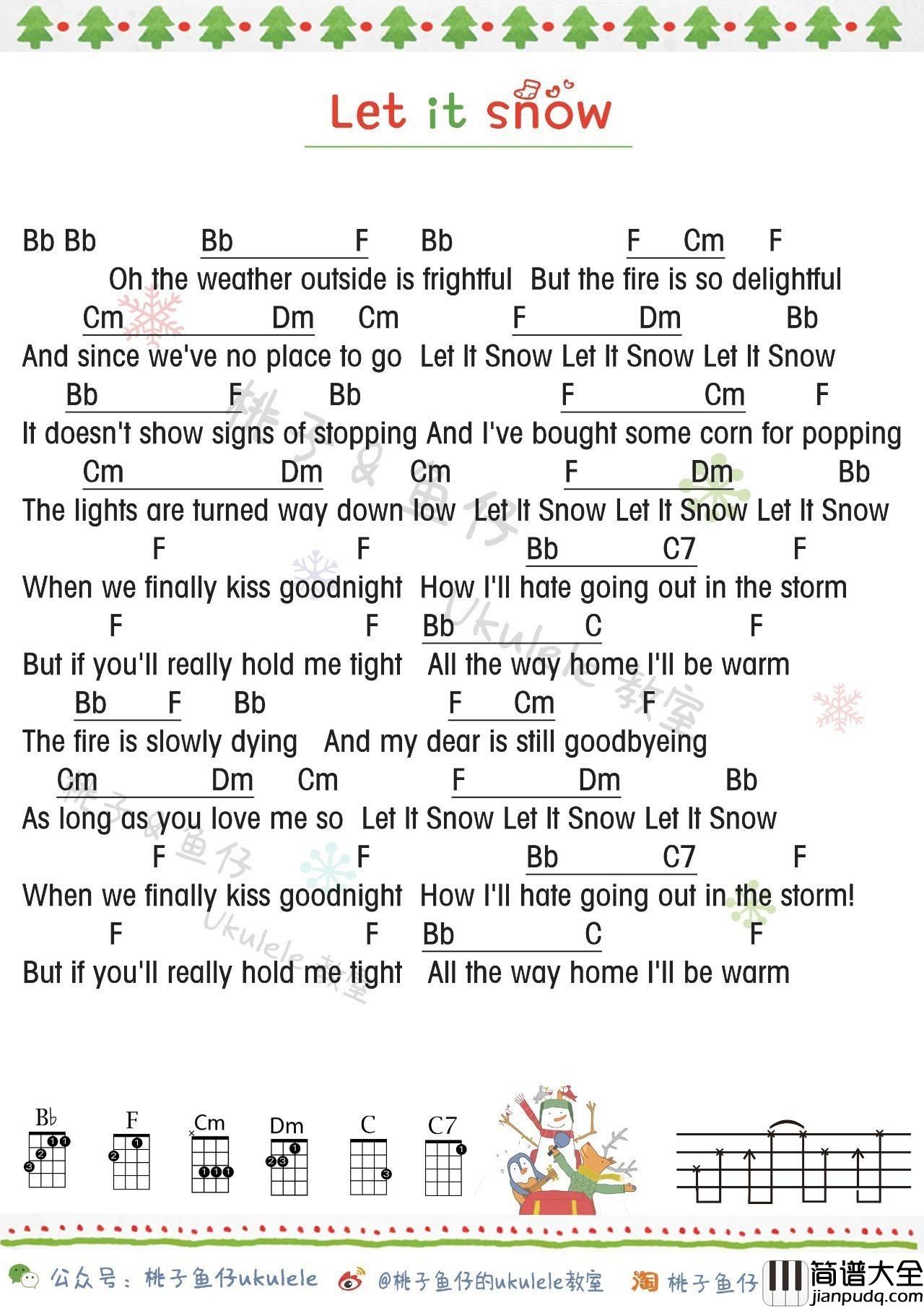 Let_it_snow尤克里里谱_弹唱教学_圣诞特辑